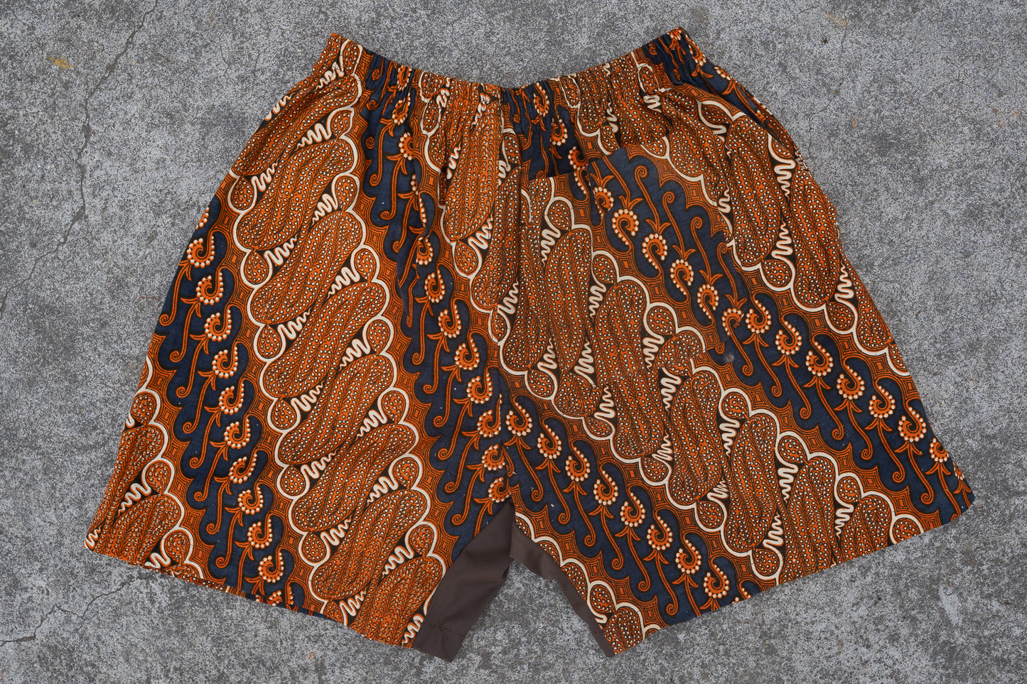 Medium- Harimau Orange Parang Batik Shorts