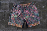 XL- Psychedelic Flora Batik Shorts