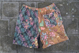 Medium- Psychedelic Flora Batik Shorts