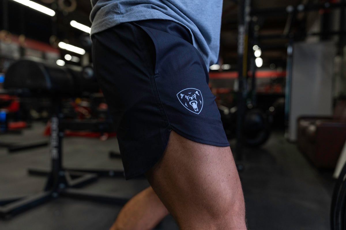 Black Training Shorts Athletic Fit Bears Den Collective