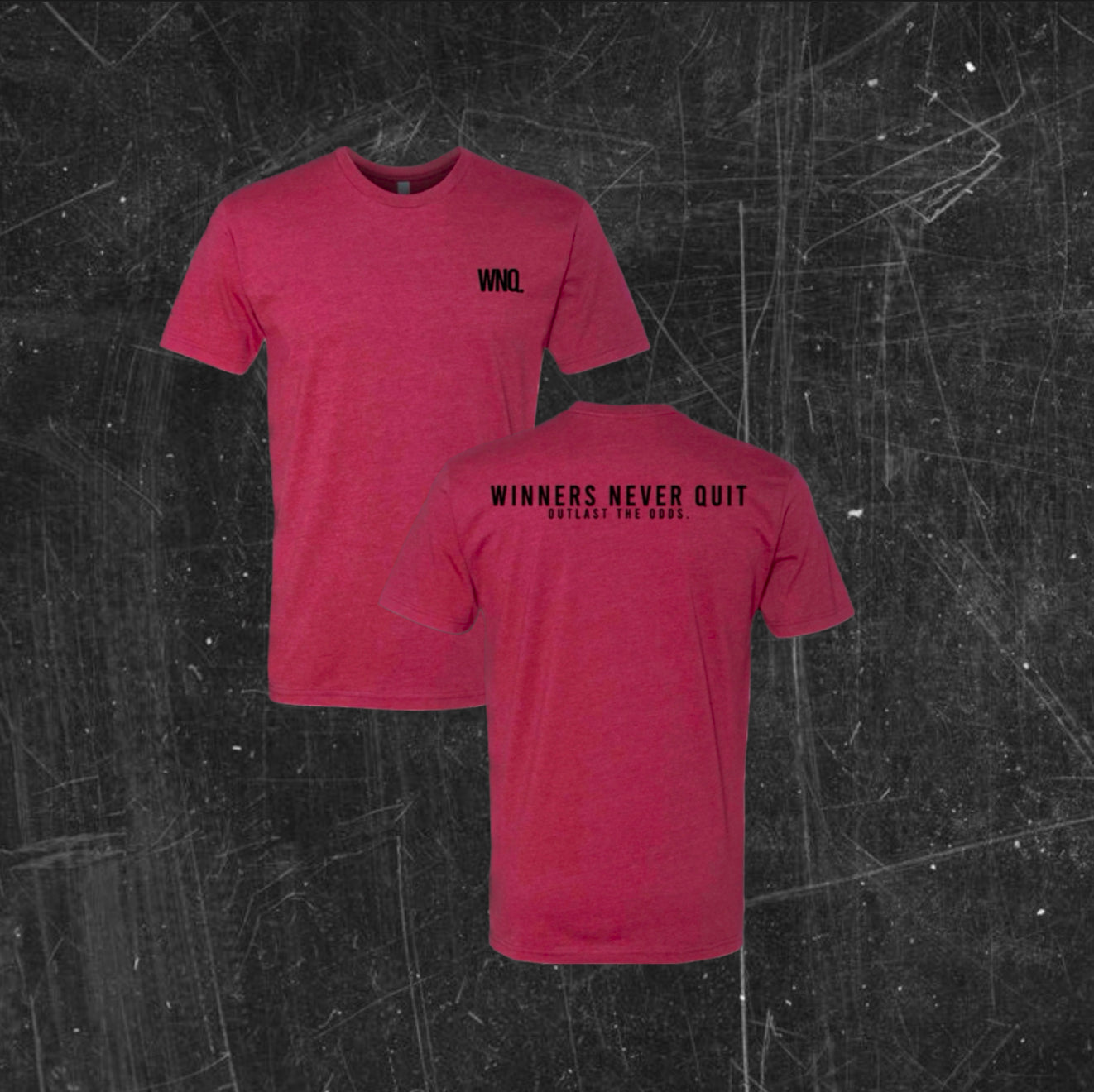 Winners Never Quit Vintage Cardinal Triblend Tee