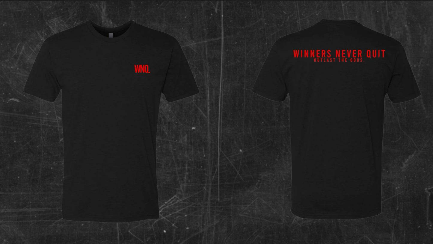 Winners Never Quit Vintage Black Triblend Tee