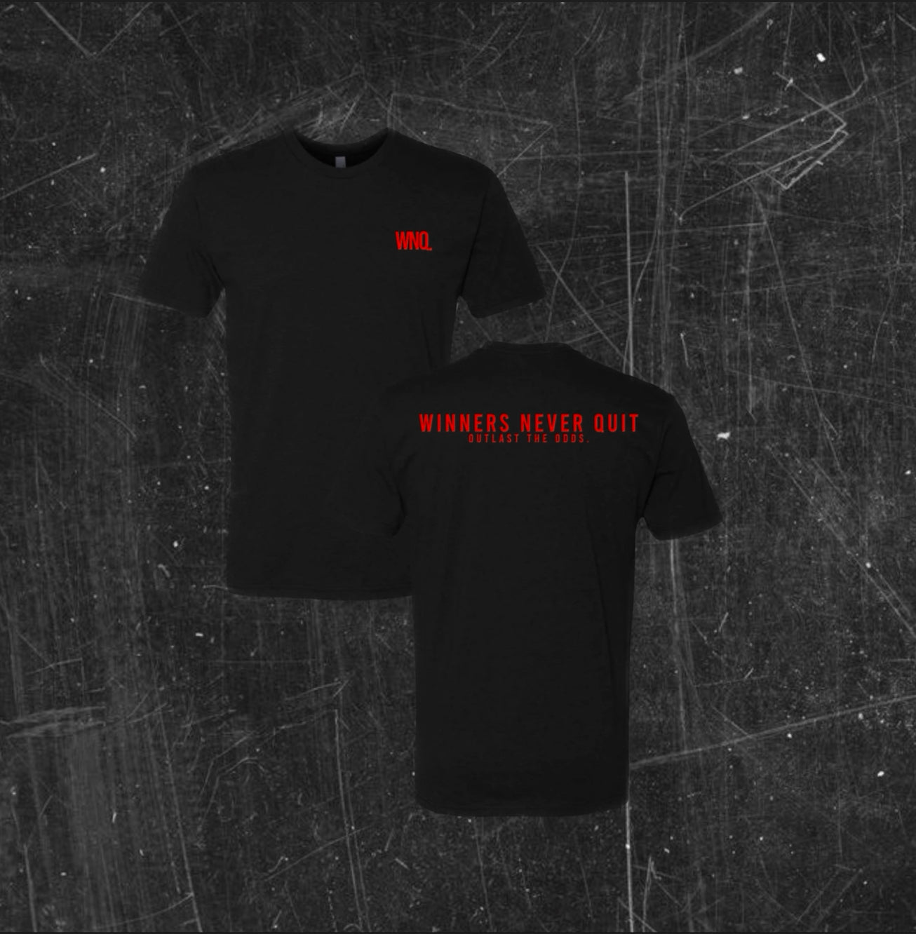 Winners Never Quit Vintage Black Triblend Tee