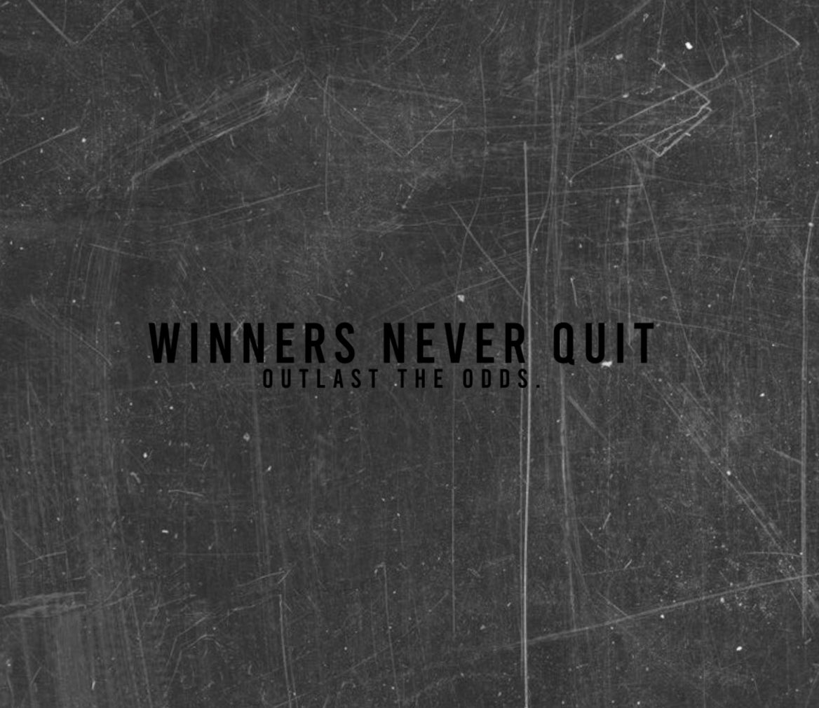 Winners Never Quit Vintage Cardinal Triblend Tee