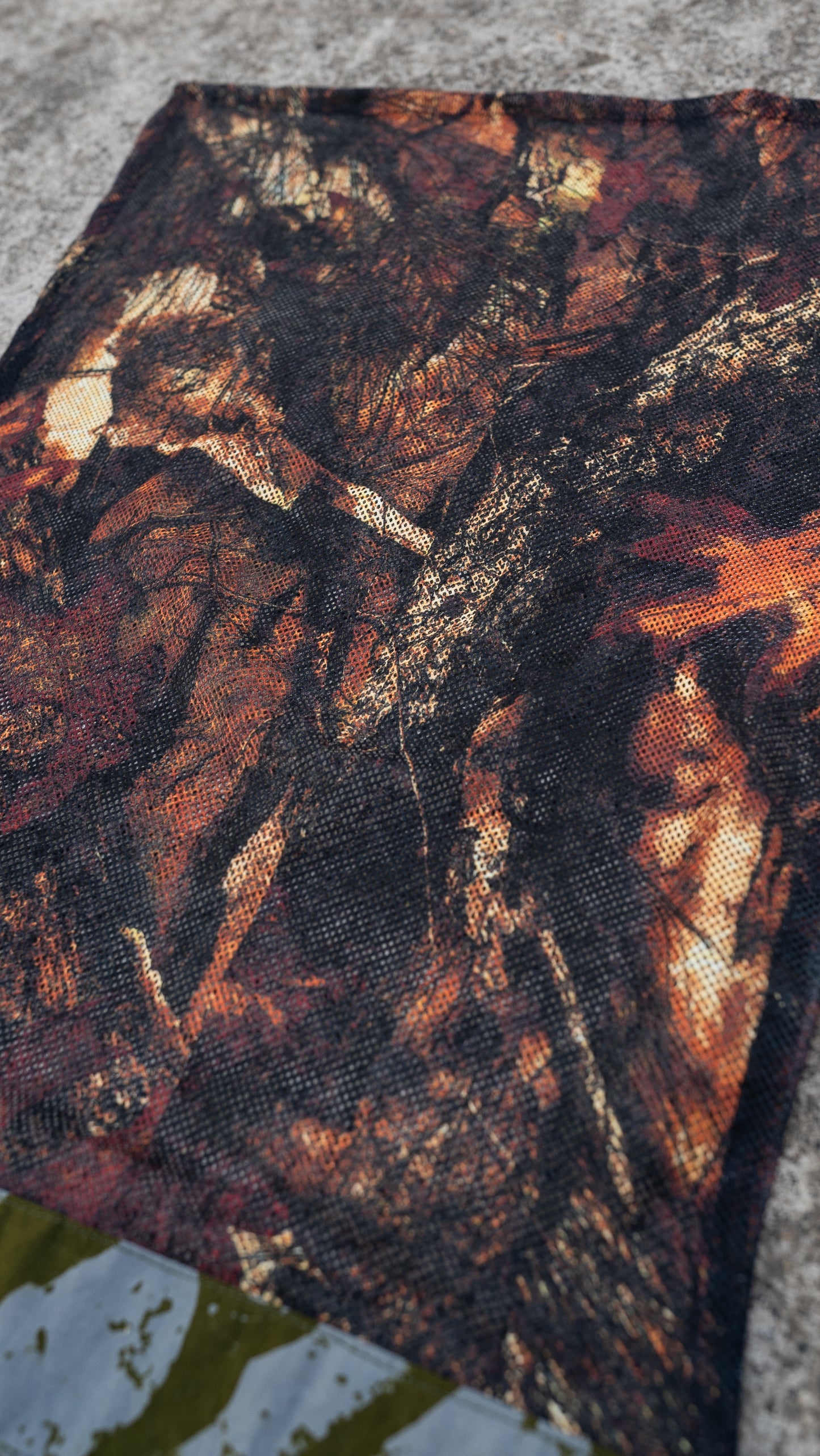 Olive Drab/Grey Raja Parang x Custom RealTree Mesh Peace Maker Head Wrap