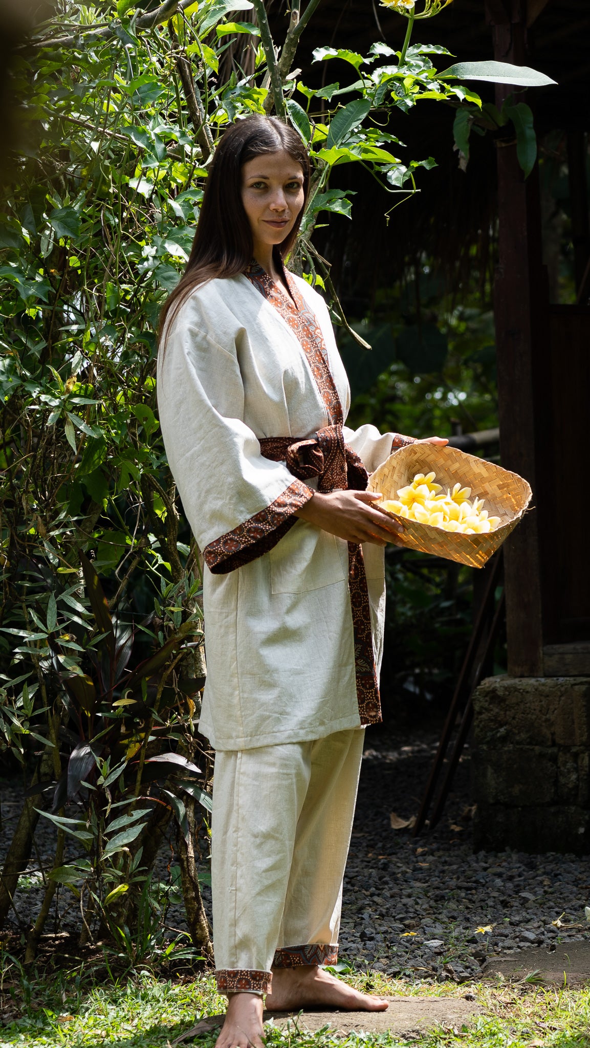 Sand Kimono top and bottom