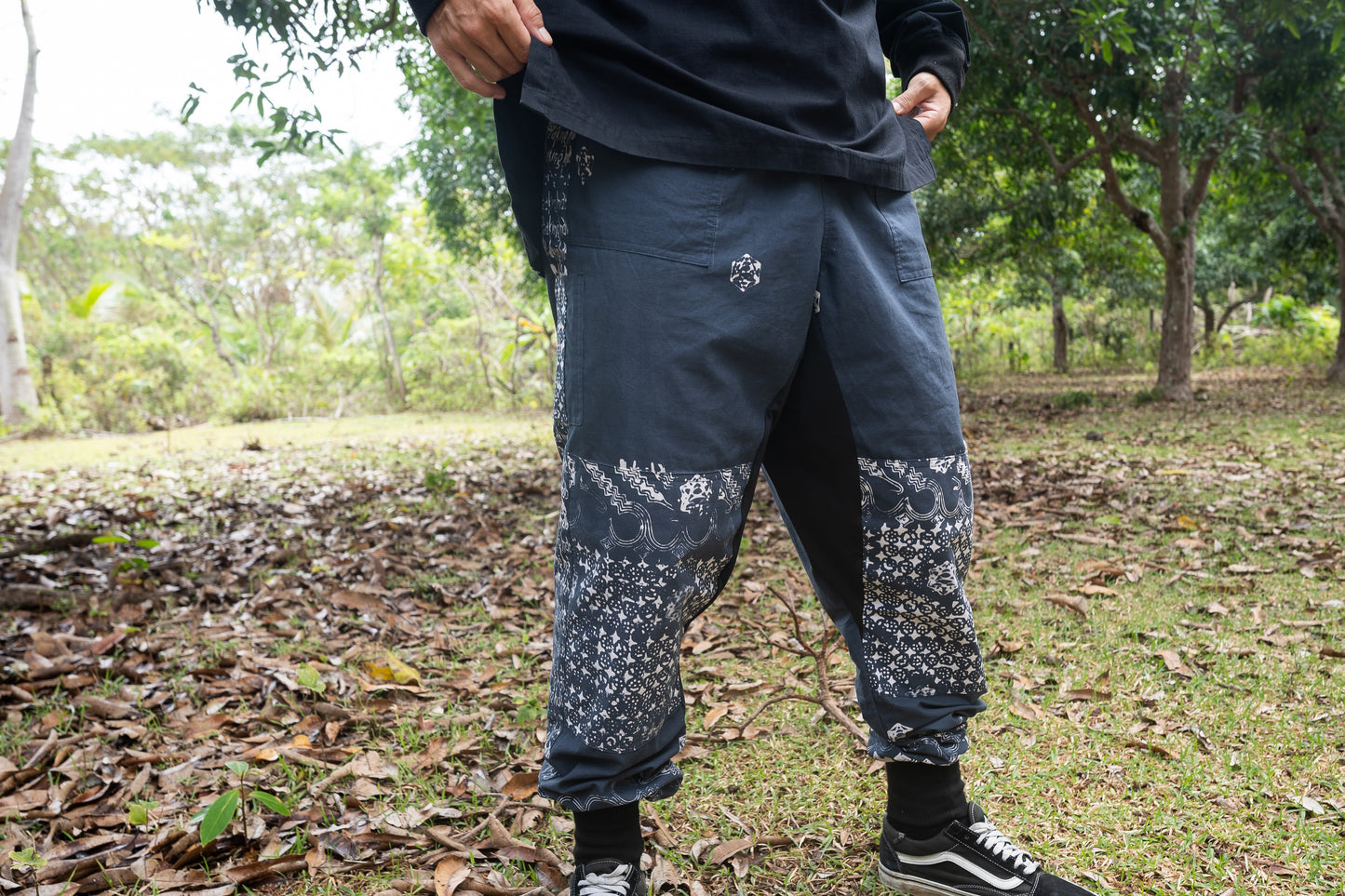 L-XL Navy Blue Bintang Malam Parang batik