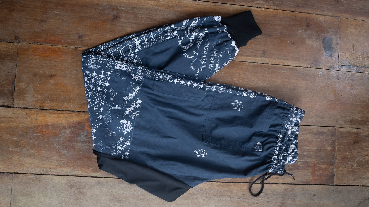 L-XL Navy Blue Bintang Malam Parang batik