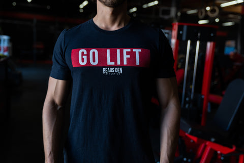 "GO LIFT" Black Triblend Tee