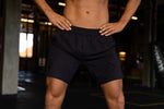 Black Hybrid Training Shorts