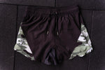 Black/Camo Training Shorts - Athletic Fit