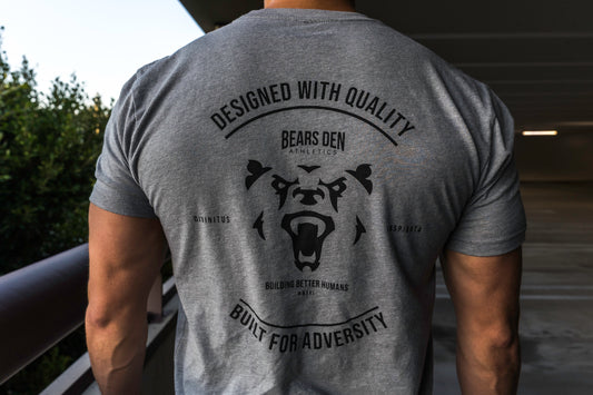 “Designed with Quality” Heather Grey Tee