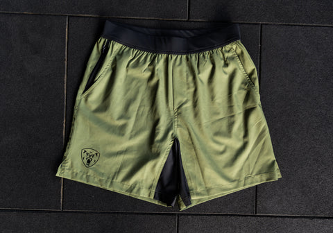 Green Hybrid Training Shorts - Regular Fit