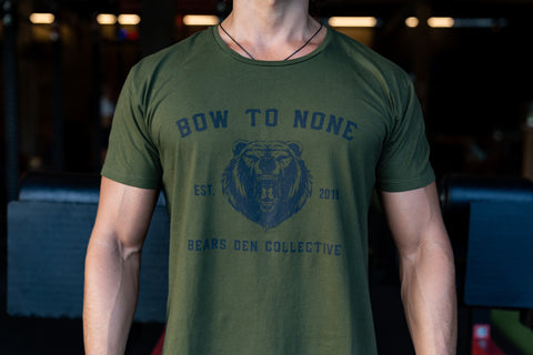 Bow To None Military Green Tee