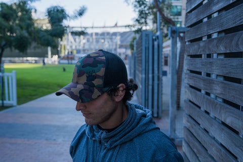 Camo/Black Trucker Hat