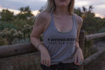 “A DYING BREED” Women’s Grey Triblend Racerback Tank Top
