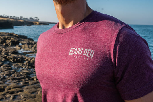 Bear's Den Paw Stamp Tee - Maroon